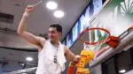 John Poulakidas cuts down the nets for Yale Basketball after winning the Ivy League Conference Tournament. He recently signed a Summer League contract with the Los Angeles Clippers.