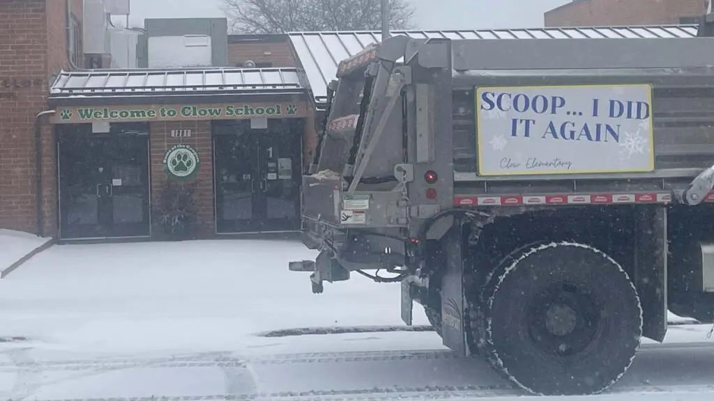 Scoop I did it again is one of several named snowplows from school district 204
