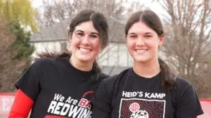 Sophie and Laine Rosner for Benet Academy softball