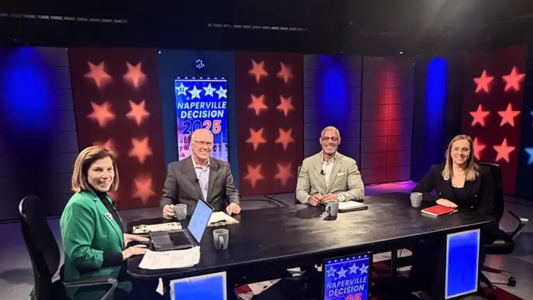 Naperville election night insights with Host, Liz Spencer, guests Former Mayor Steve Chirico, Community Leader Mark Wright, and Dr. Suzanne Chod, of NCC