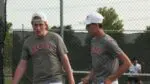 Hugh Davis and Charlie Flavin from Benet boys tennis get ready for matchup against Neuqua Valley