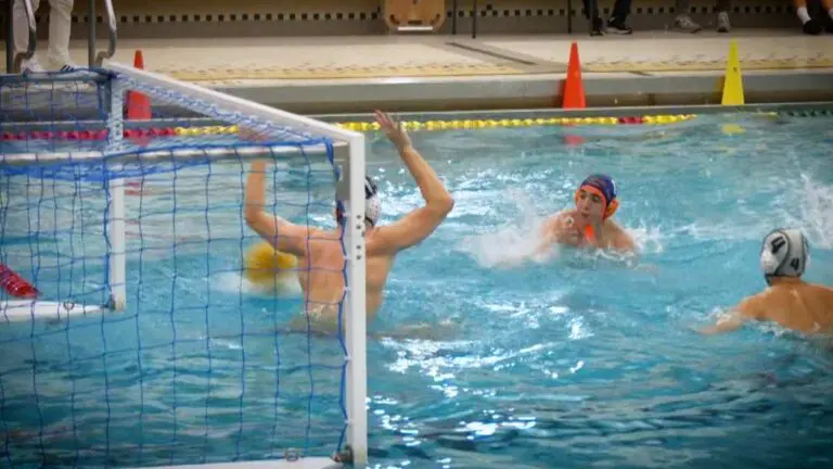 Caden Tsao scores the game-winner for Naperville North boys water polo.