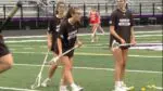 Downers Grove North girls lacrosse team warms up before the IHSA Sectional final against Benet Academy.