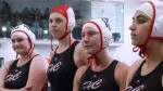Hinsdale Central girls water polo captains meet before the IHSA Sectional Quarterfinal against Metea Valley.