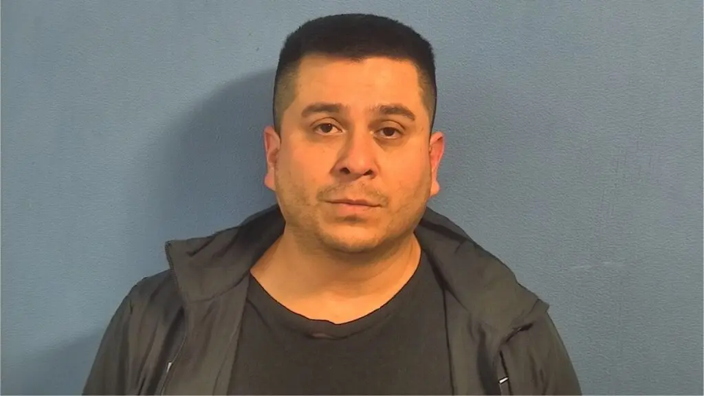 Naperville man Nathan Gonzalez is pictured in his mugshot after killing family dog. Gonzalez killed the pet after an argument with his partner.