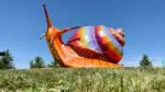 The giant snail sculpture from Vivid Creatures