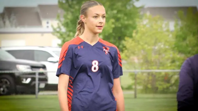Oswego Girls Soccer player warms up before playing Waubonsie in the IHSA Regional Semifinals.