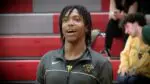 Waubonsie Valley boys volleyball player warms up before the game against Naperville Central.