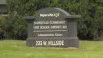 Naperville School District 203 Administration Building sign