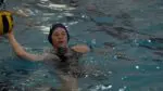 Naperville North star water polo player Anna Tarantino in the pool