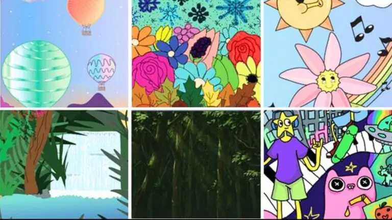 A six-square sampling of images from the winning artwork by teens chosen to brighten Naperville streetlight controller boxes
