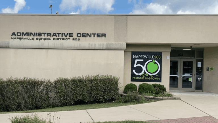 A picture of the Naperville District 203 building.
