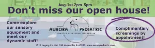 Aurora Pediatric. Open House August 1st