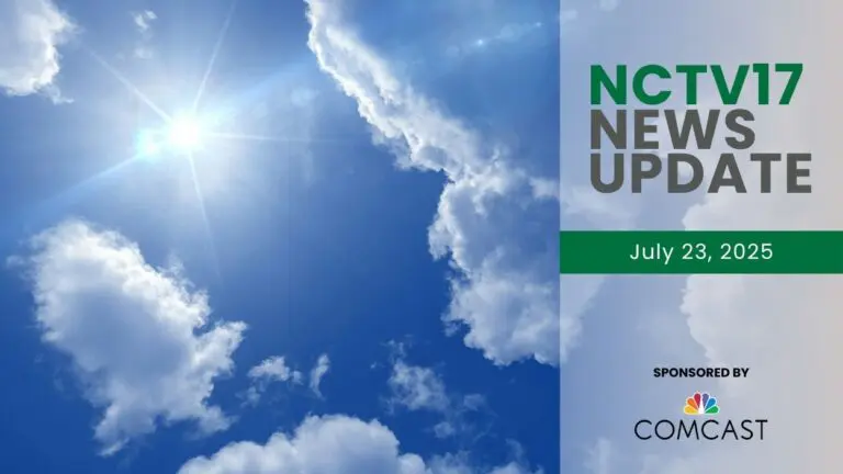 A stock photo of the sun in the sky with the NCTV17 News Update Watermark