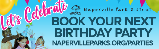 Let's Celebrate. Book your next birthday party with the Naperville Park District.