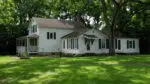 wide shot of the oak cottage in unincorporated Naperville, former of the Greene family, early settlers
