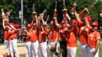 Windy City Mobile Fun Team Hustle celebrates winning the Naperville Little League Supreme A Championship.