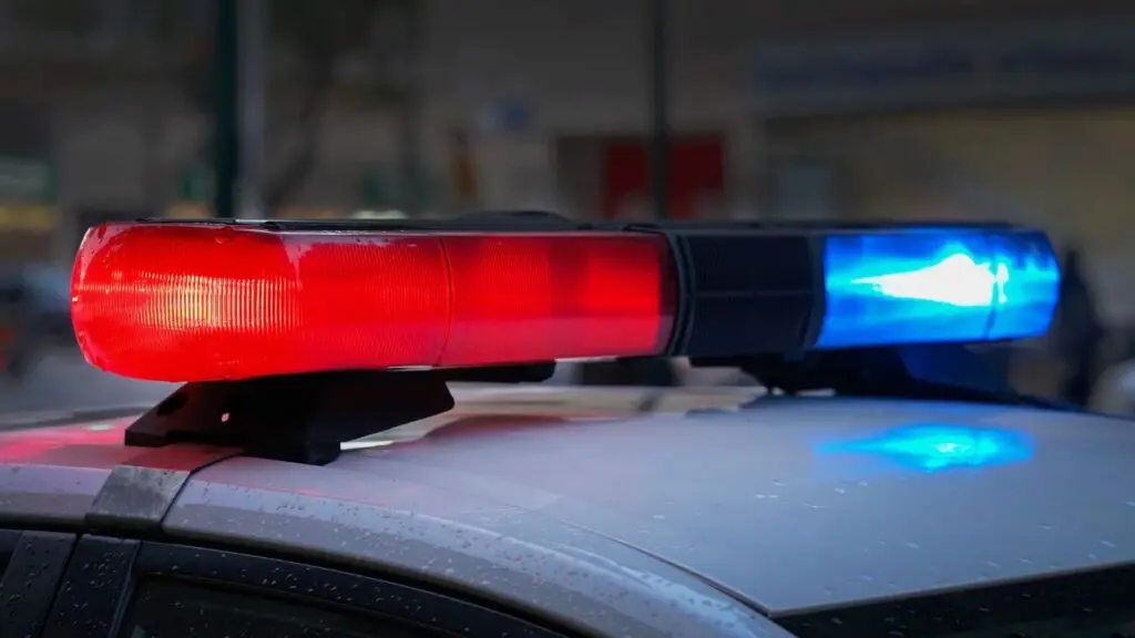 Police car red and blue lights