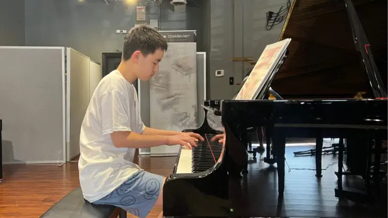 Ethan Zhang playing the piano