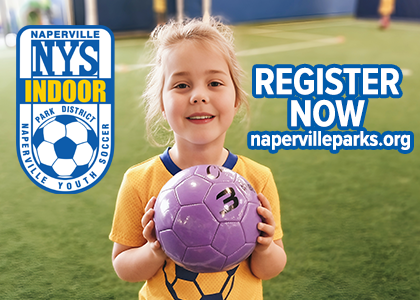 Register now for indoor soccer. Napervilleparks.org