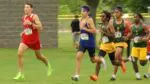 Aurora athletes running for victory at the Aurora City Invite.