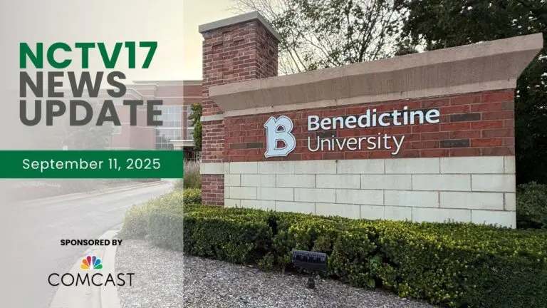 Benedictine University sign with the NCTV17 News Update watermark