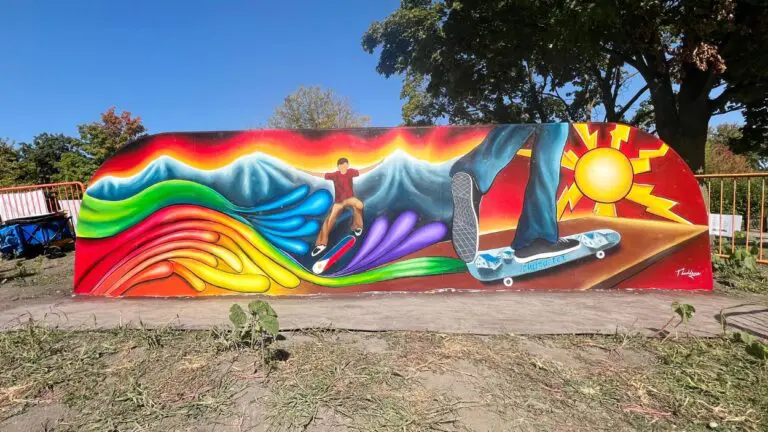 An image of the “Next Chapter” mural