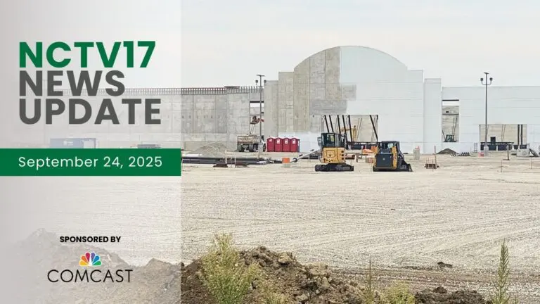 Construction work at the planned Woodman's Food Market near Naperville with the NCTV17 News Update Watermark