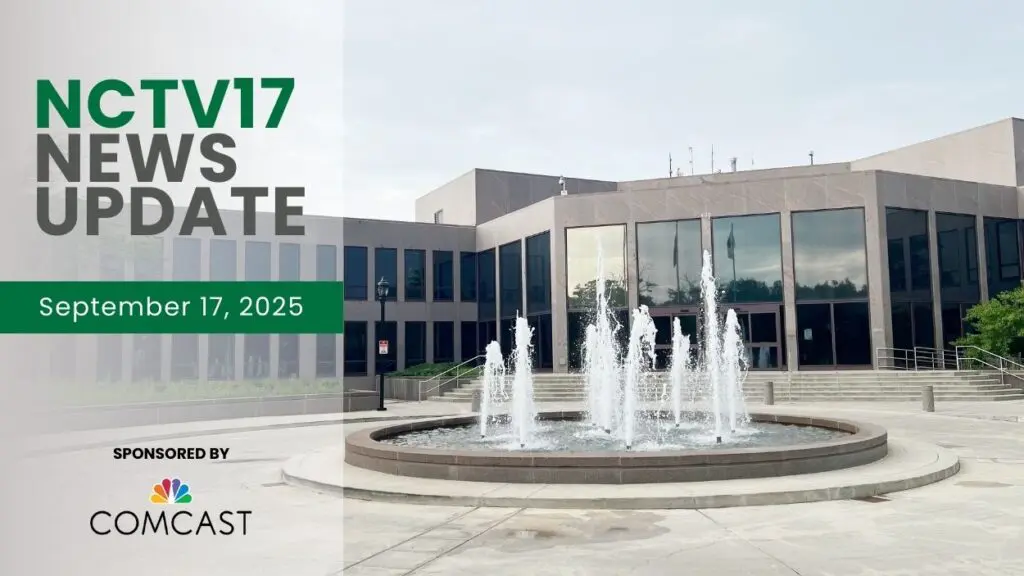 Photo of the Naperville Municipal Center with the NCTV17 News Update watermark