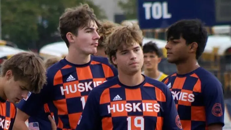 Naperville North boys soccer warms up for the Tournament of Champions against New Trier.