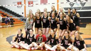 Benet Academy girls volleyball celebrates Wheaton Classic championship win over Downers Grove North
