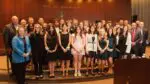22 teens who won Youth Service Award pose for photo in council chambers