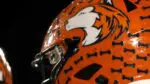 Naperville Sports Weekly Football Friday Playoffs Round One. A closeup of the Naperville North helmet