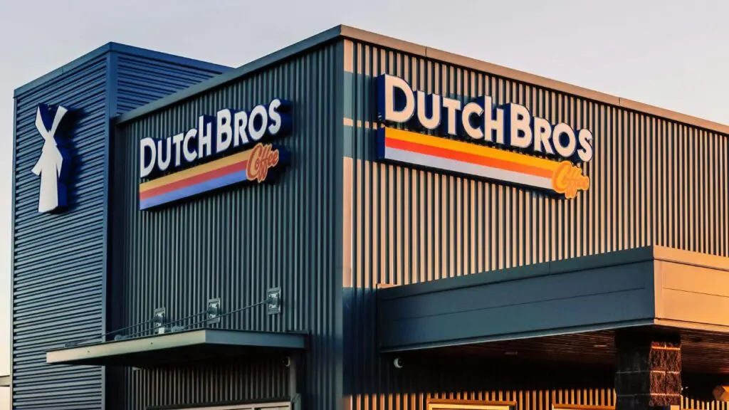 The Dutch Bros sign on one of their coffee shops.