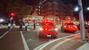 Naperville Fire Department cars near Gia Mia