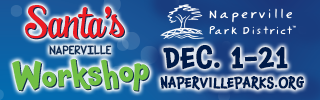 Santa's Naperville Workshop. Dec 1st thru 21sst.
