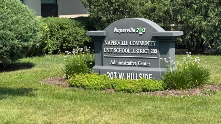 District 203 grappling with recurring deficits in 5-year financial forecast Image of D203 signage