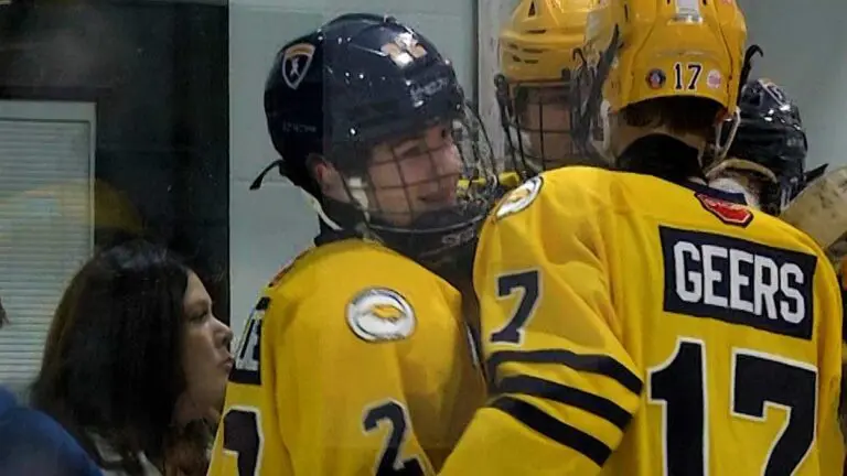 Jack Melone shows off moves on the ice.