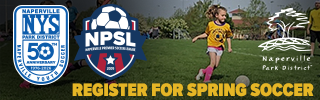 Register for Spring soccer. Napervilleparks.org