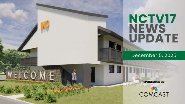 A rendering of the DuPage Pads Interim Housing Center featuring a person walking on the property, for Naperville News Update.