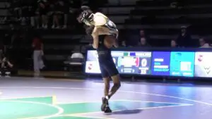 CJ Gordon locks in for a takedown.