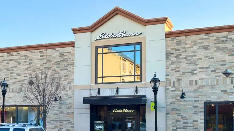 The exterior of Eddie Bauer in downtown Naperville, which is closing.