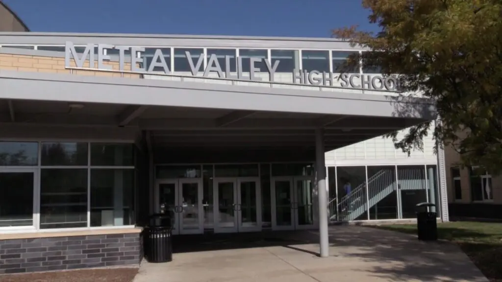 Front entrance of Metea Valley High School