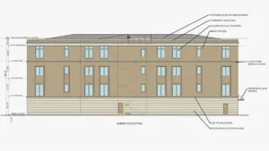 Renderings of proposed condo building