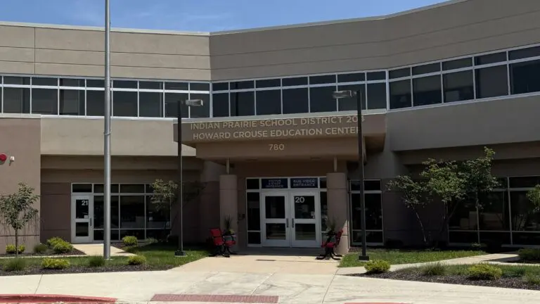 External wide shot of Indian Prairie School District 204 administration building