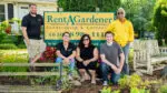 Group of employees and owner of Naperville business Rent A Gardener