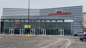 Wide shot exterior of The Matrix Club