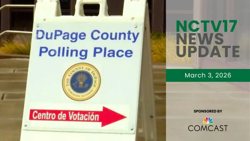 DuPage County polling place sign for voting