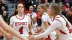 Benet Academy's Ava Mersinger hits the floor for a clutch steal