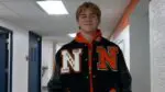 Griffin Jurjovec wears his father's letterman jacket at the 2026 senior Huskie Runway fashion show